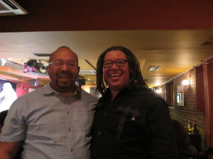 Tony hanging out with outstanding London jazz vocalist Noel McCalla. 