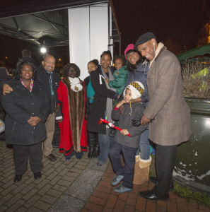 Xmas Lights event choir with the major Merton 2015